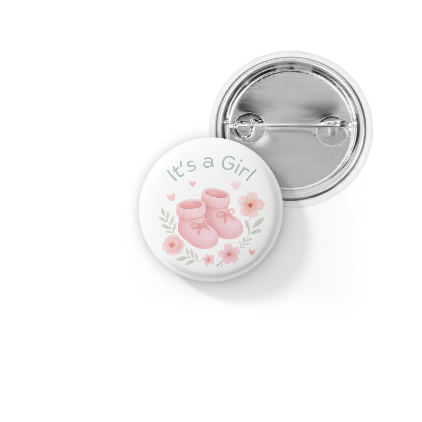 It's A Girl Pin Back Button, Magnet
