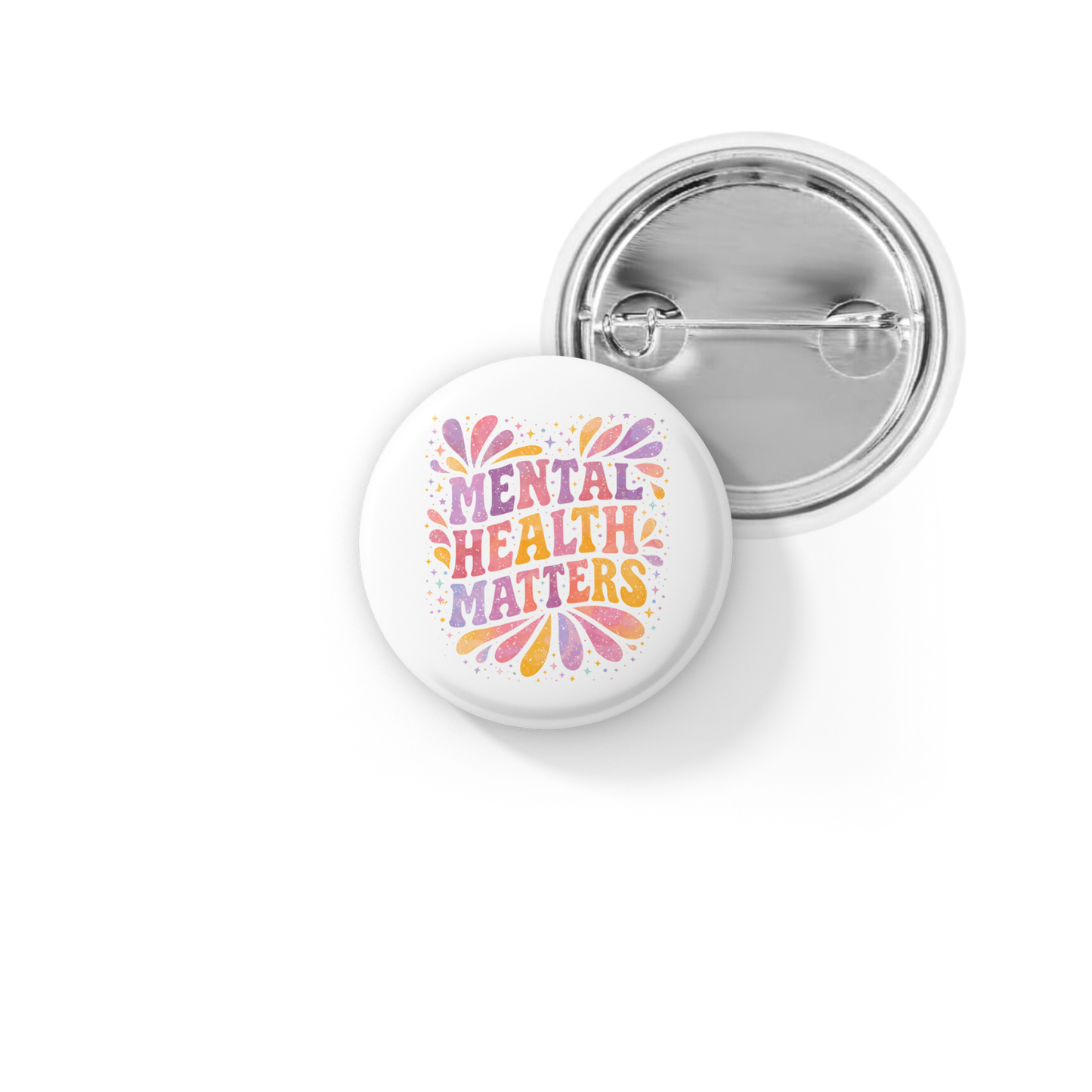 Mental Health Matters Pin Back Button, Magnet