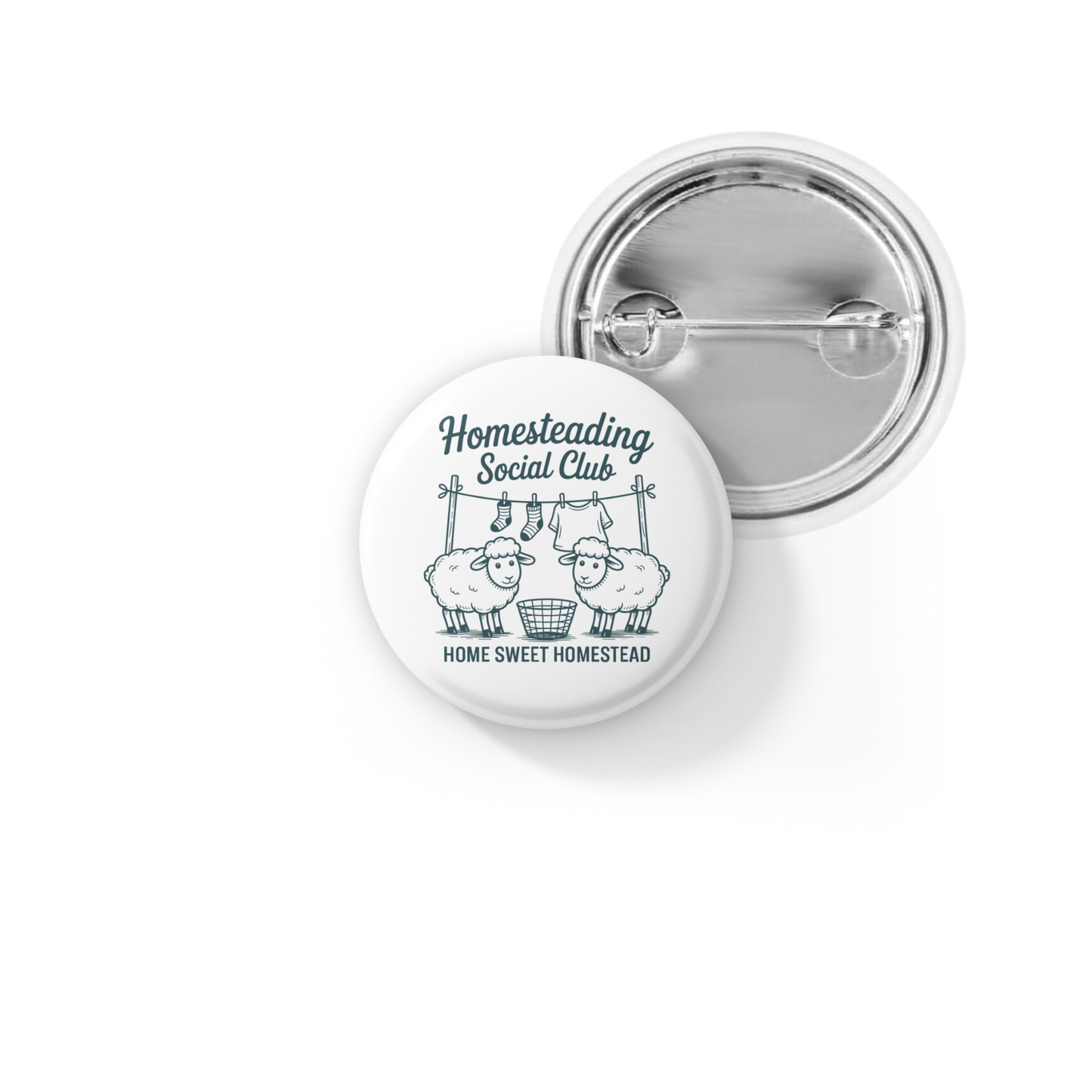 Homesteading Social Club Pin Back Button, Magnet