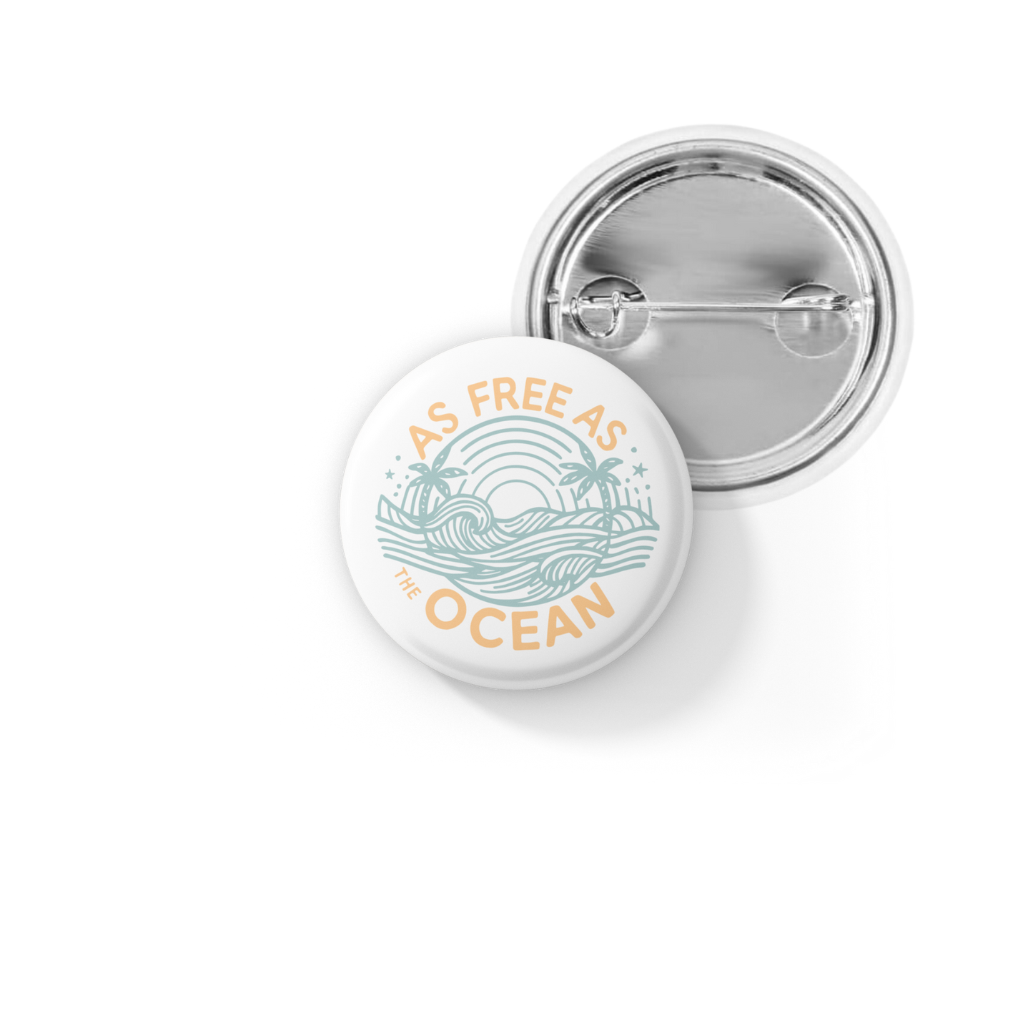 As Free As The Ocean Pin Back Button, Magnet