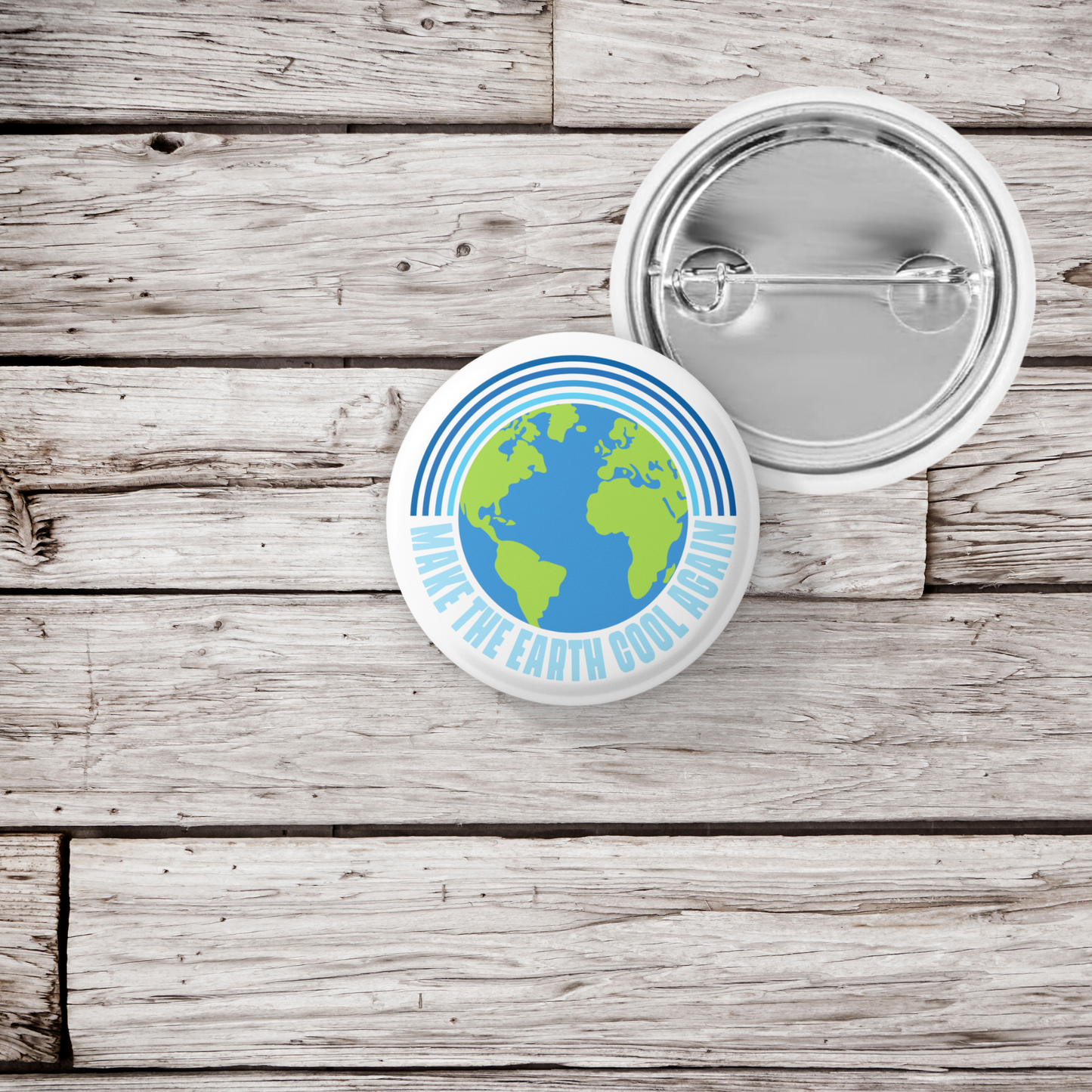 Make The Earth Cool Again Pin Back Button, Magnet, Keychain