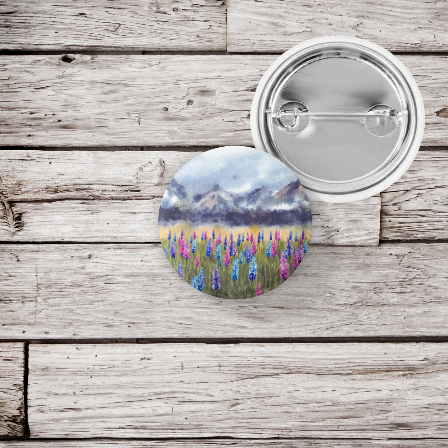 Wildflower Field 5 Pin Pin Back Button, Magnet, Keychain