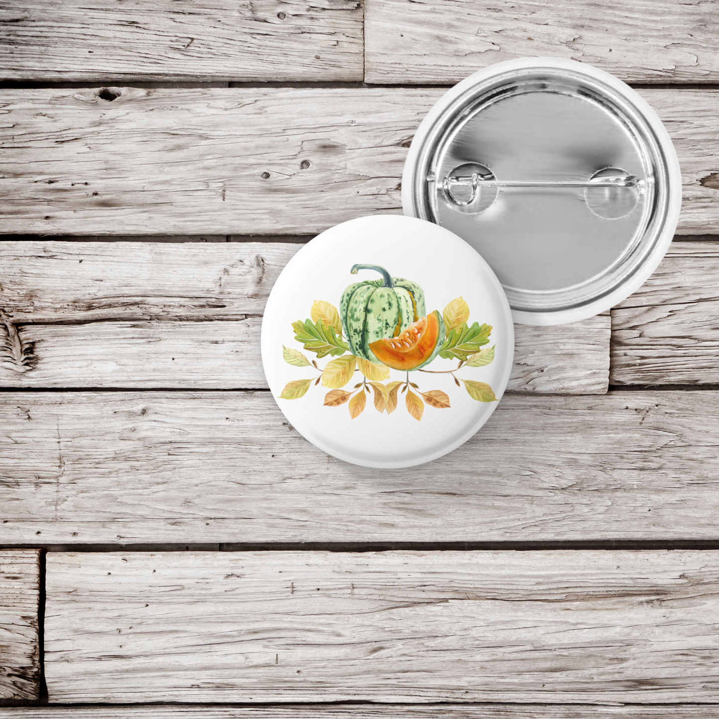 Fall Gourd Pin Back Button, Magnet, Keychain