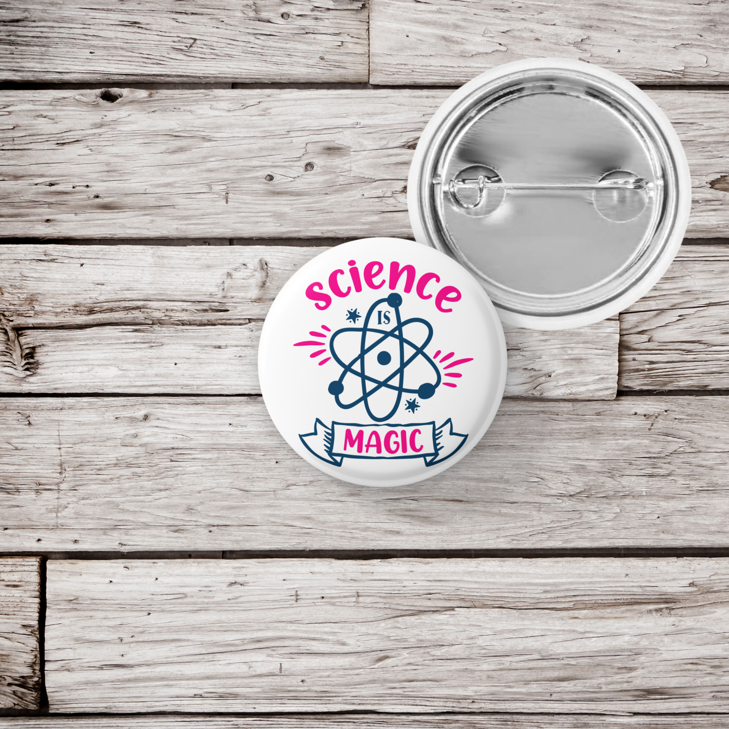 Science Is Magic Pin Back Button, Magnet, Keychain