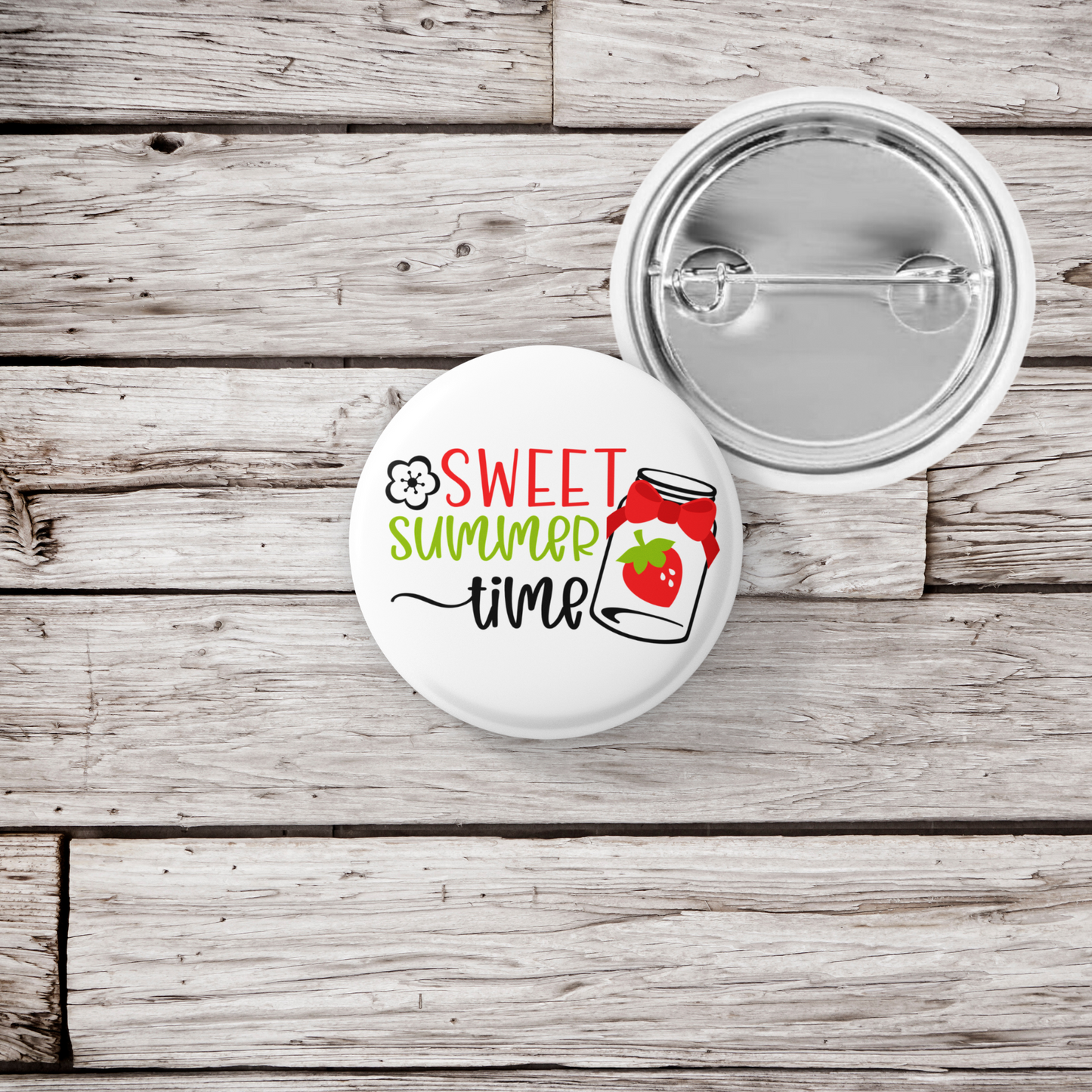Sweet Summer Time Pin Back Button, Magnet, Keychain