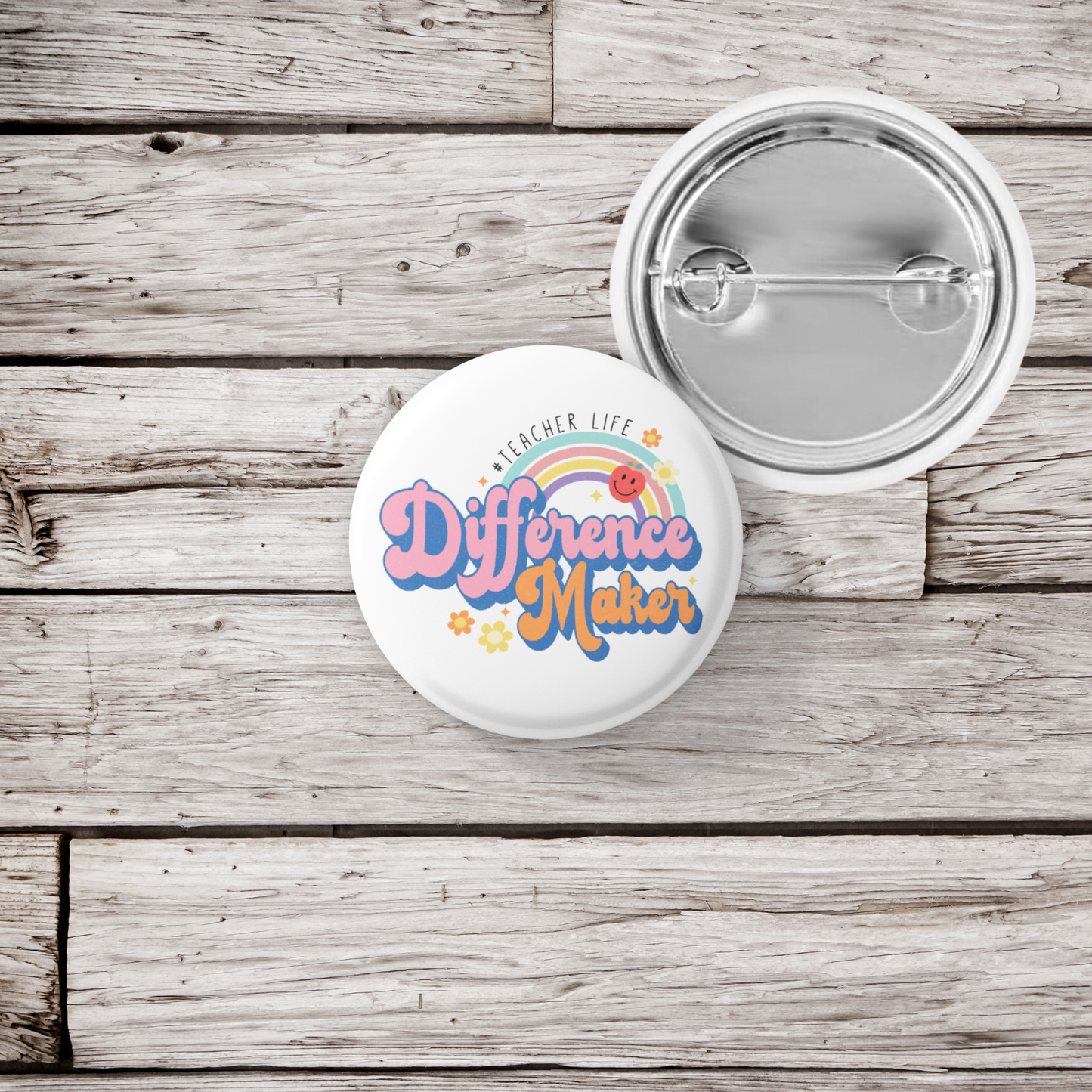 Teacher Life Pin Back Button, Magnet, Keychain