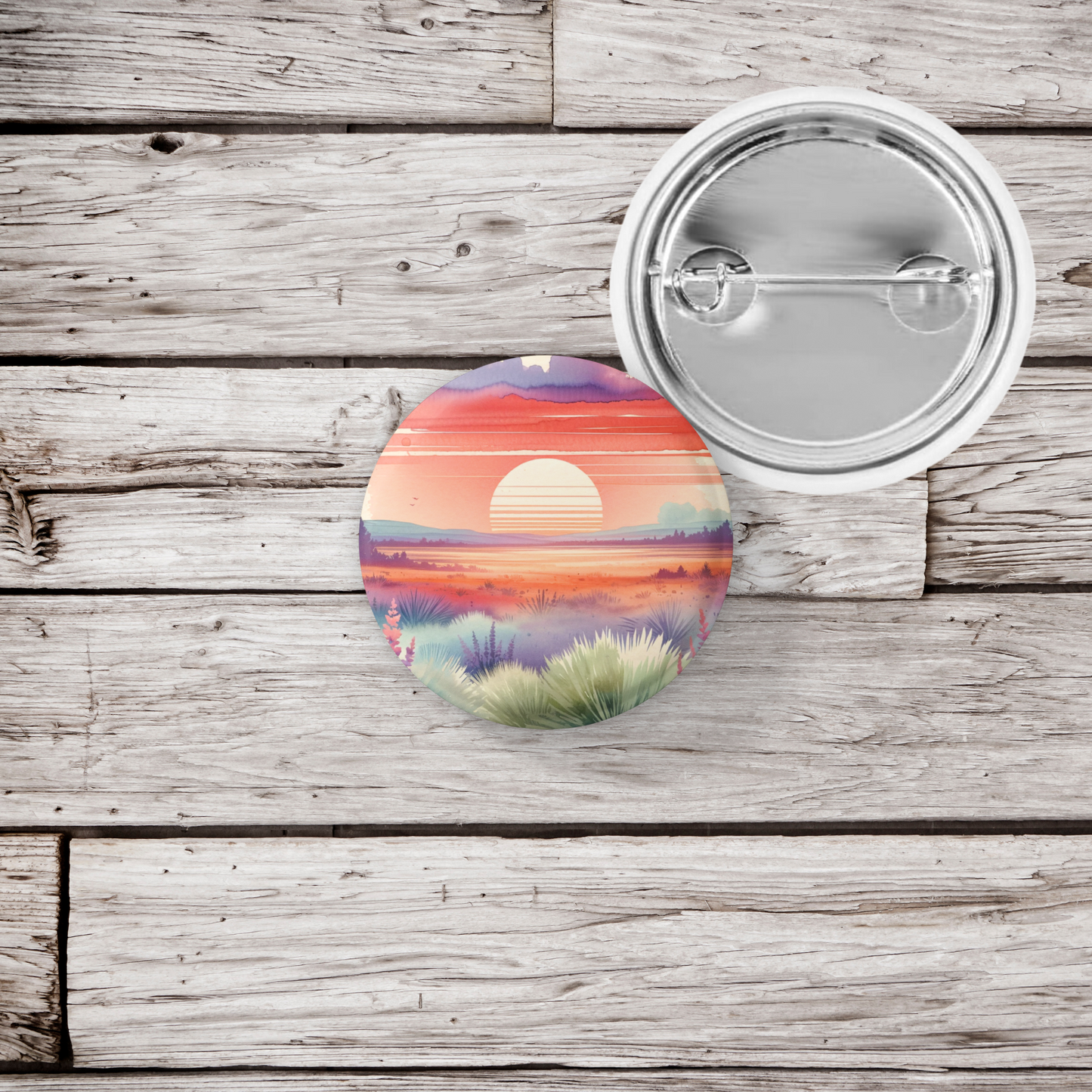 Southwest Desert 5 Pin Pin Back Button, Magnet, Keychain