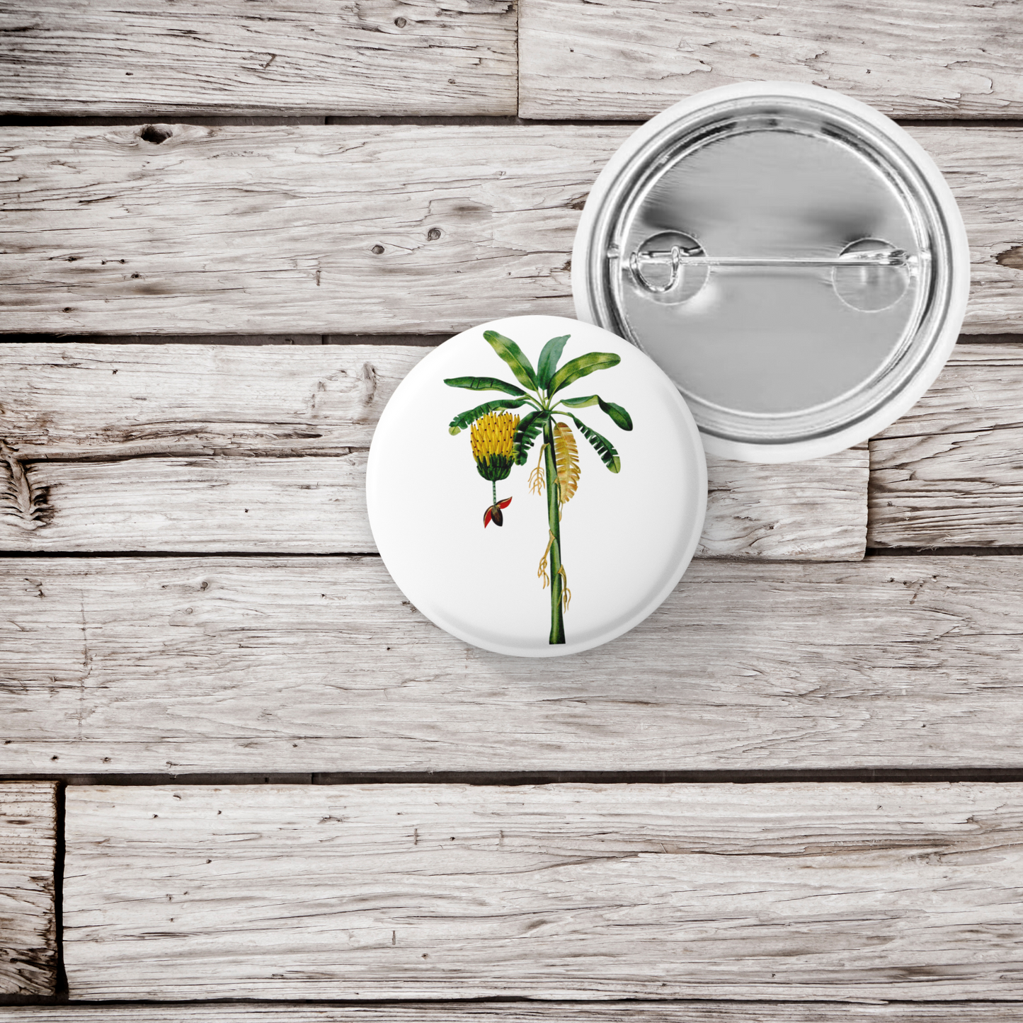 Banana Tree Pin Back Button, Magnet, Keychain