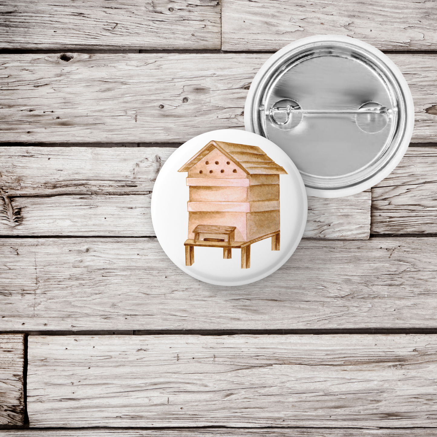 Bee Hive Pin Back Button, Magnet, Keychain