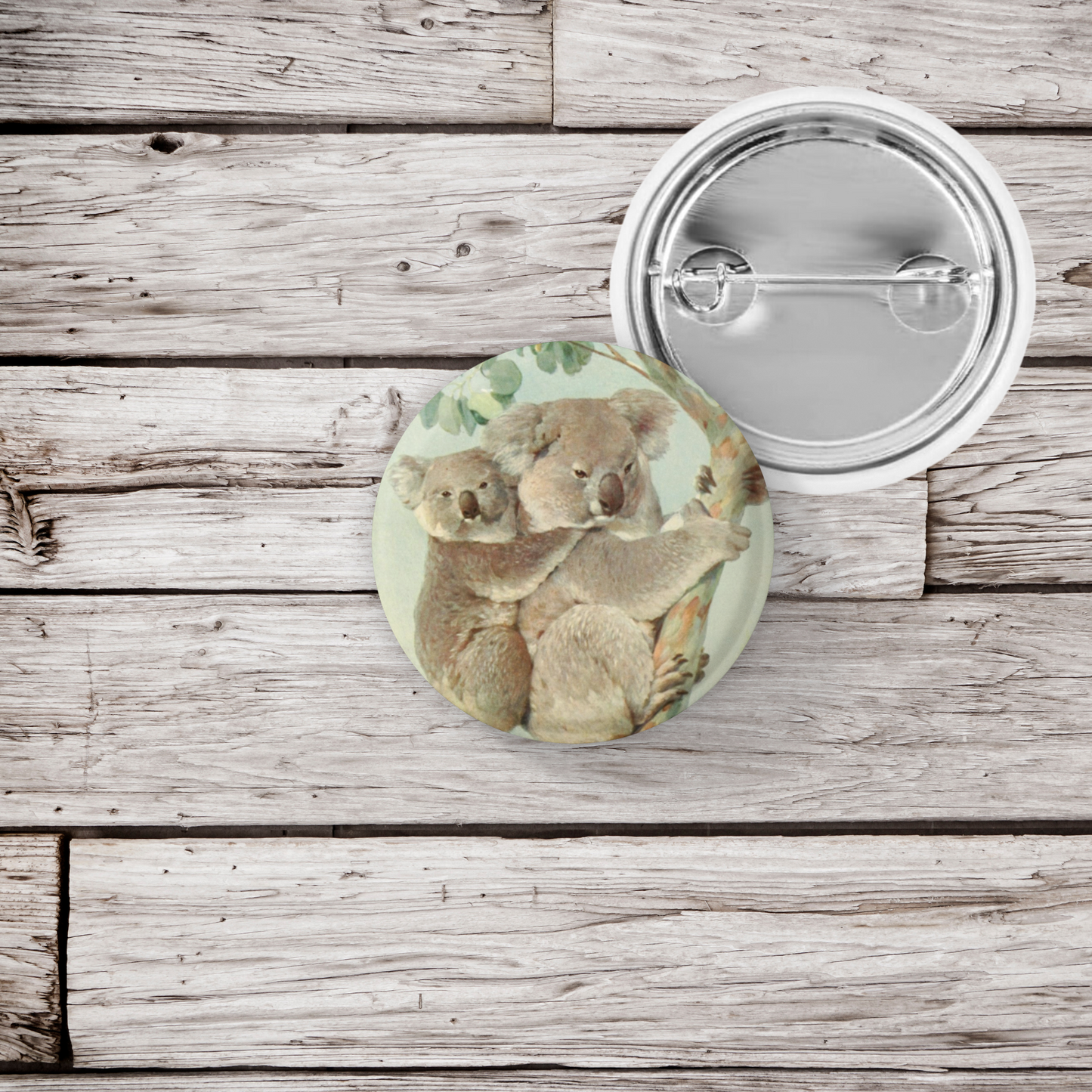 Koala Bear Pin Back Button, Magnet, Keychain