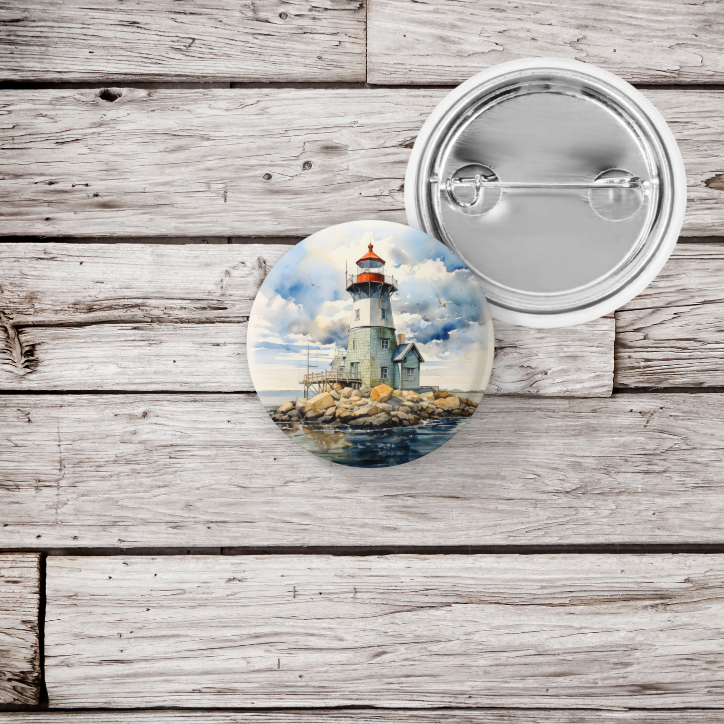 Lighthouse 6 Pin Back Button, Magnet, Keychain