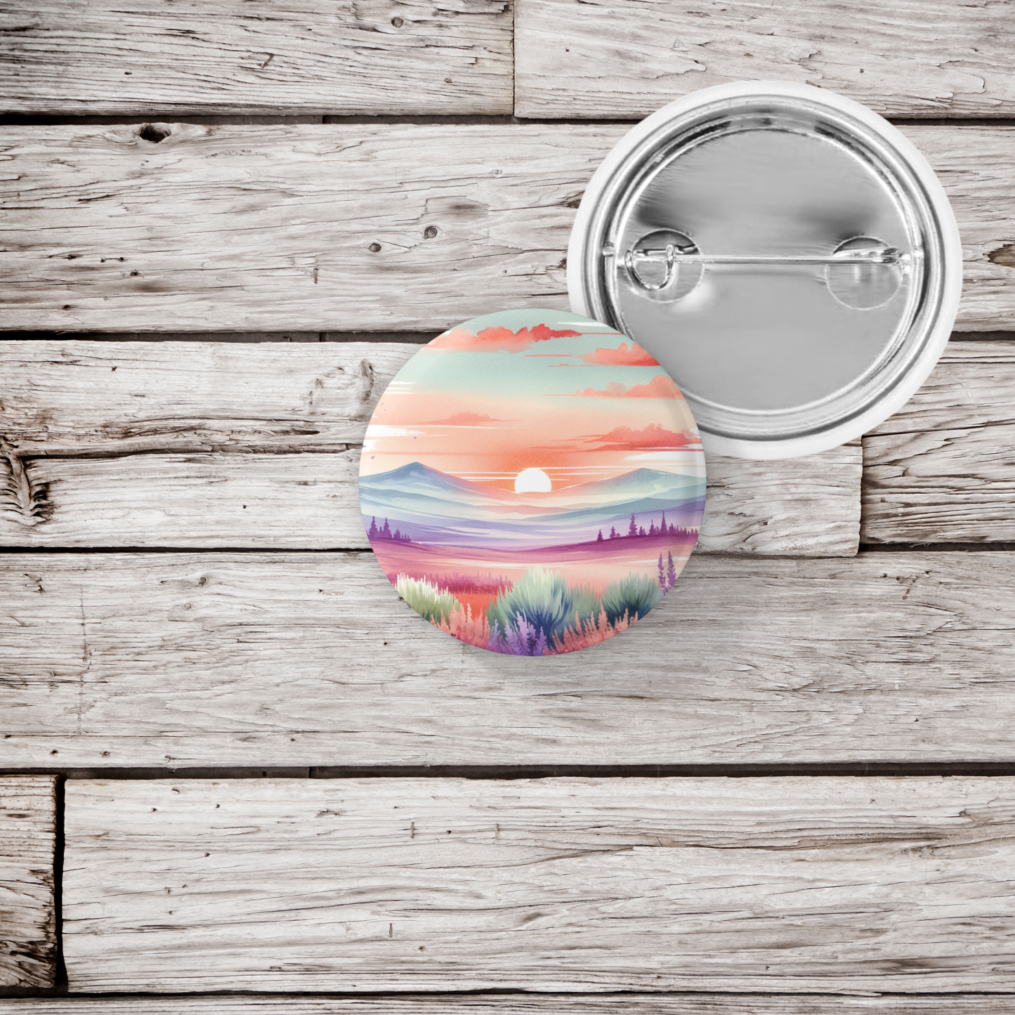 Southwest Desert 1 Pin Pin Back Button, Magnet, Keychain