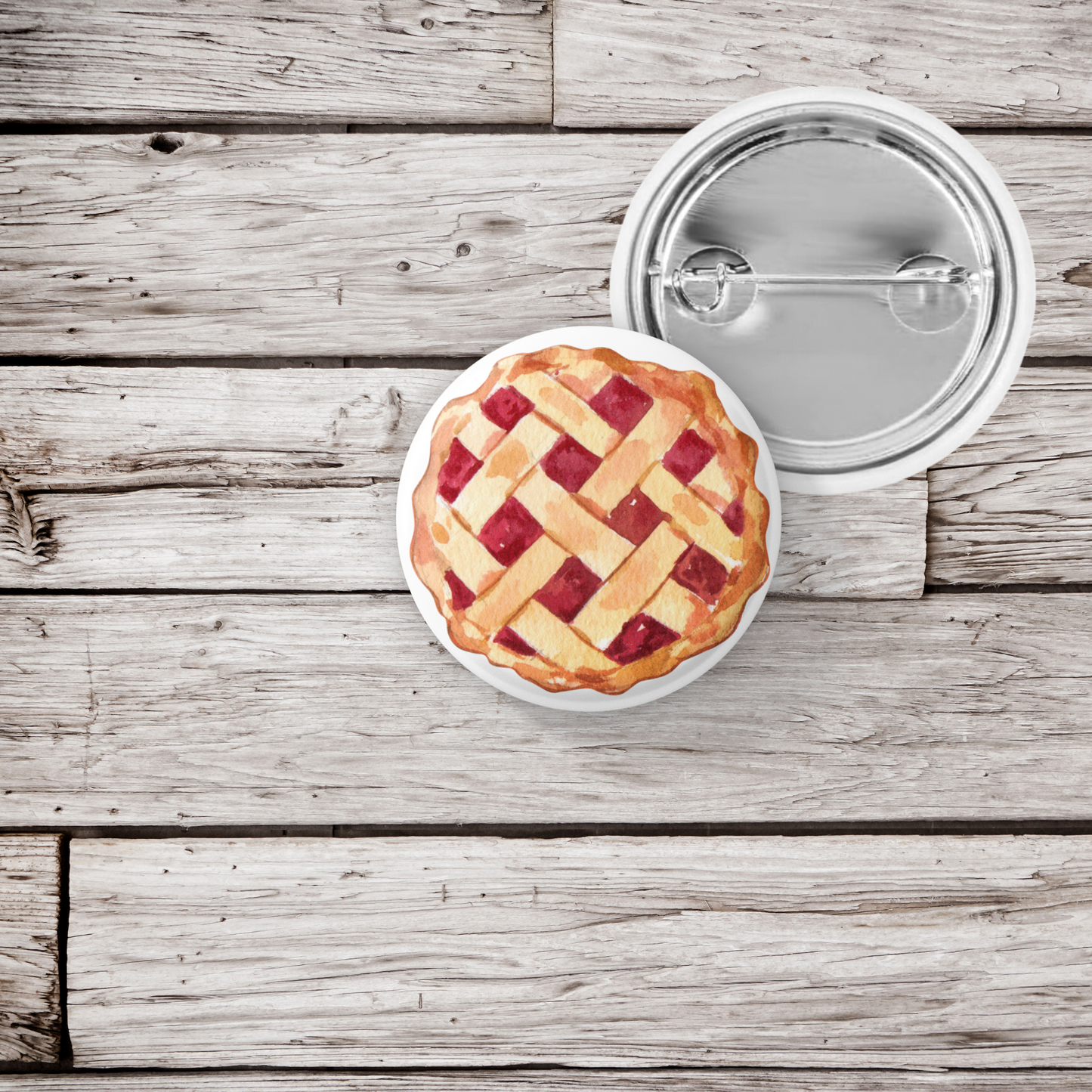 Cherry Pie Pin Back Button, Magnet, Keychain
