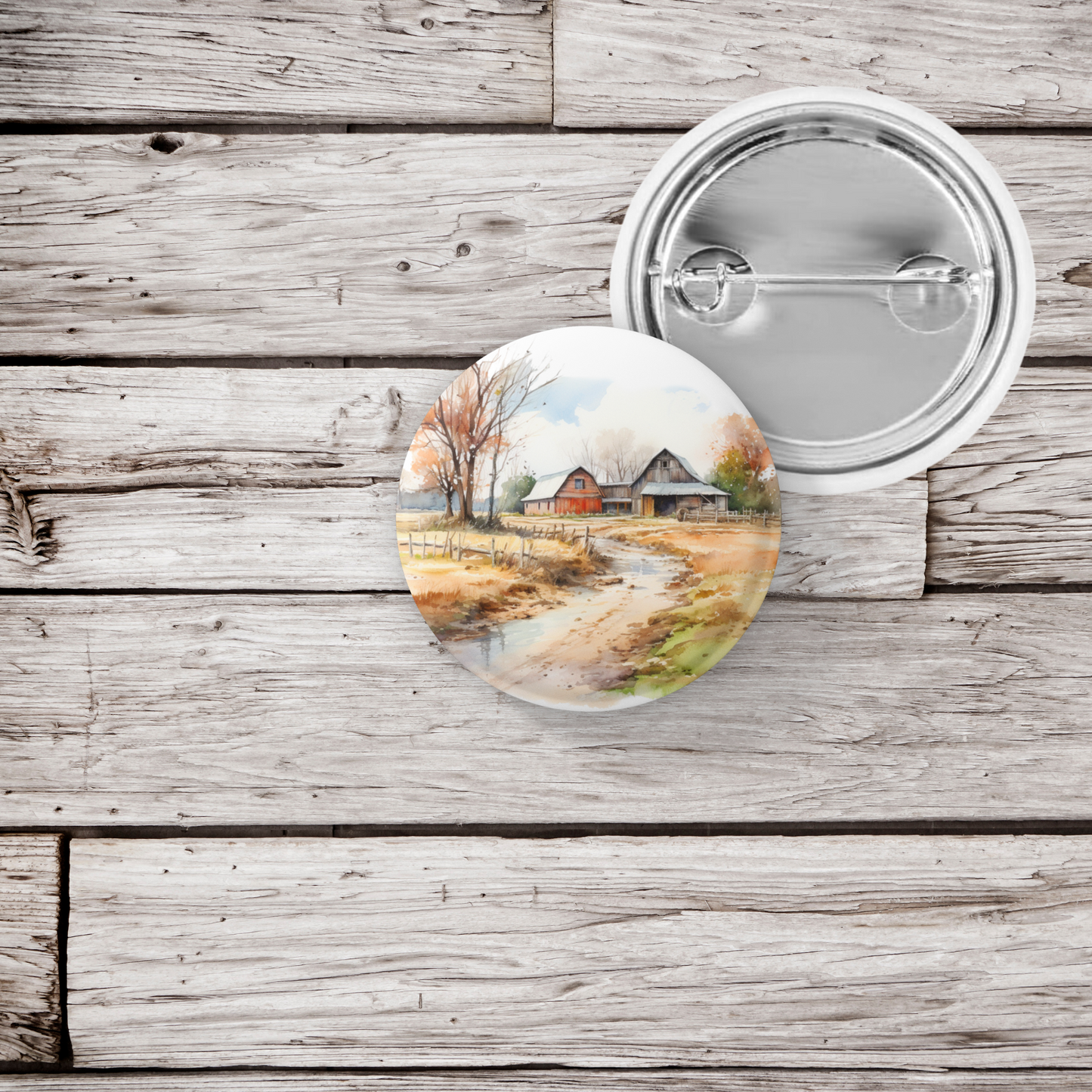 Farm 3 Pin Back Button, Magnet, Keychain