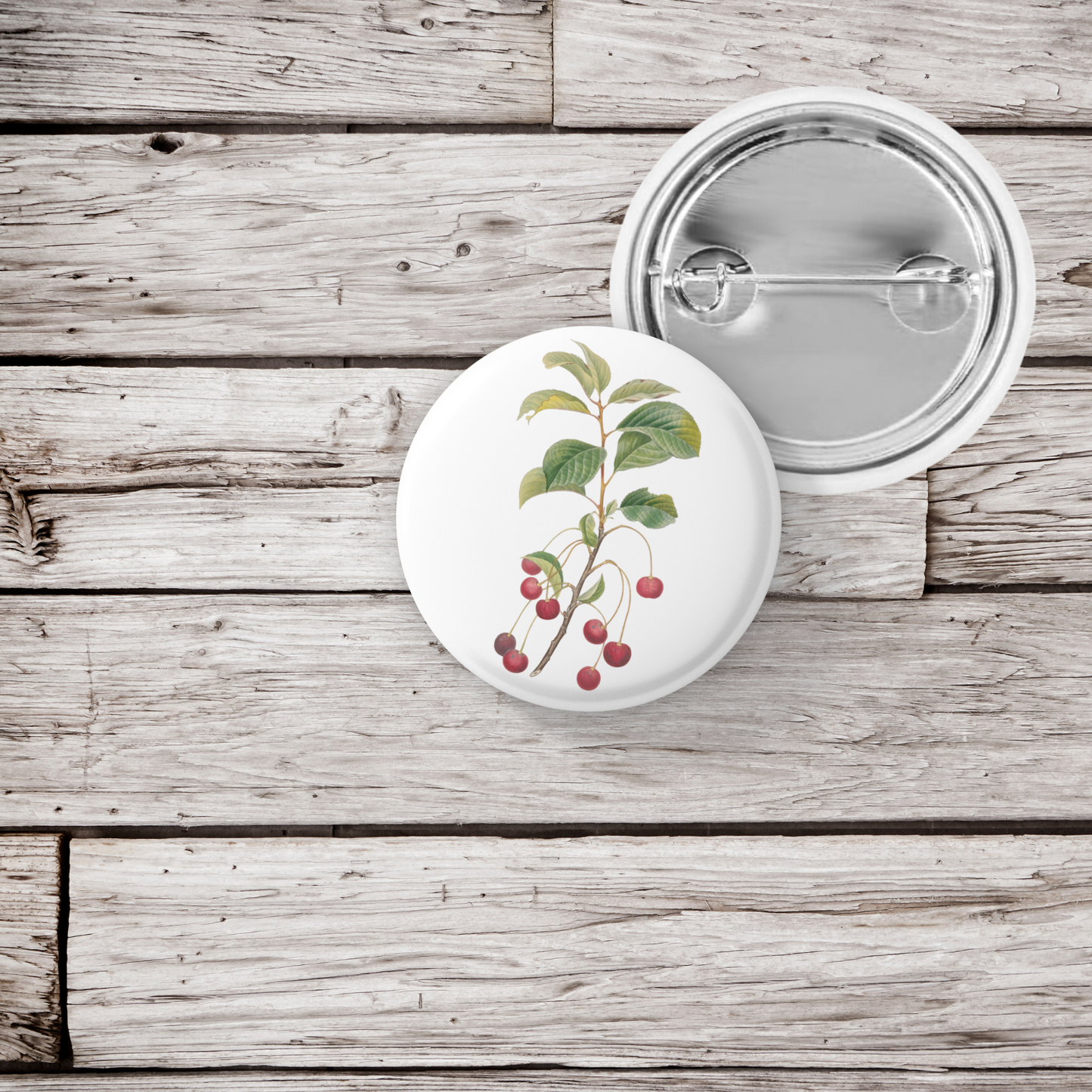 Cherry Pin Back Button, Magnet, Keychain