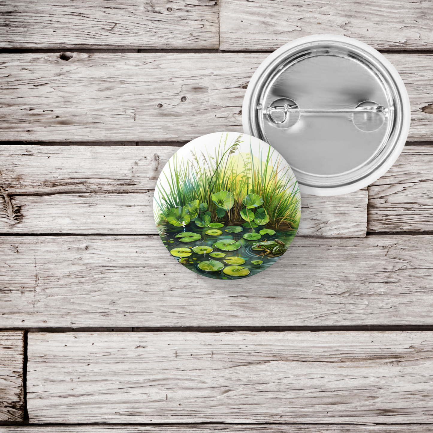 Frog Pond Pin Back Button, Magnet, Keychain