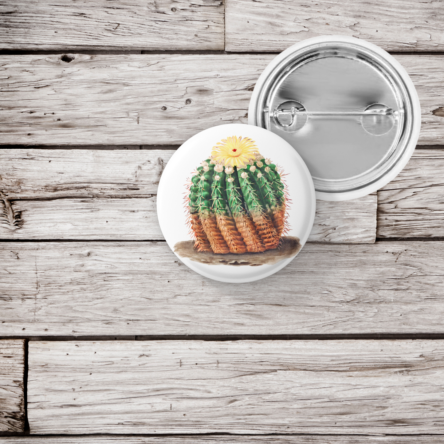 Cactus Pin Back Button, Magnet, Keychain