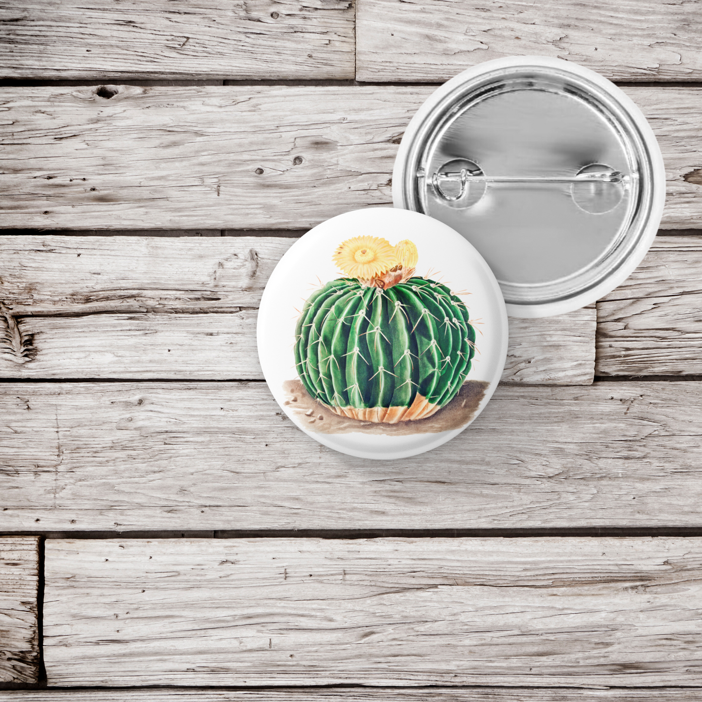 Cactus Pin Back Button, Magnet, Keychain