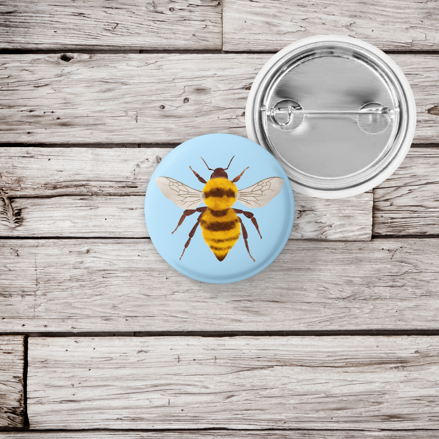 Honey Bee Pin Back Button, Magnet, Keychain