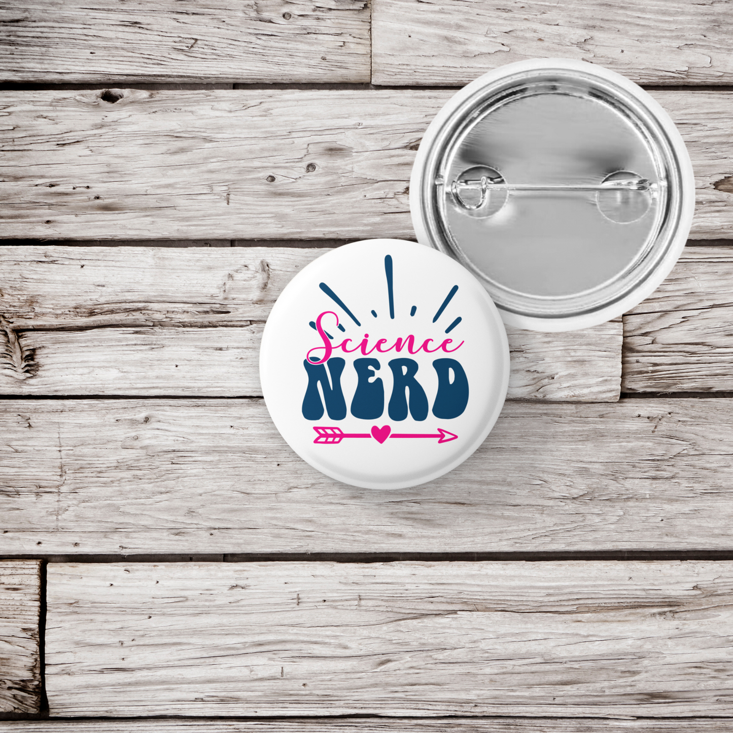 Science Nerd Pin Back Button, Magnet, Keychain