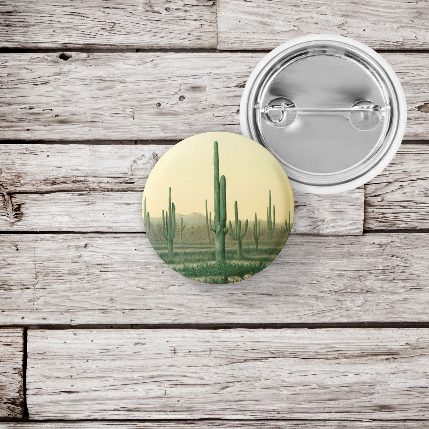 Saguaro Cactus Pin Back Button, Magnet, Keychain
