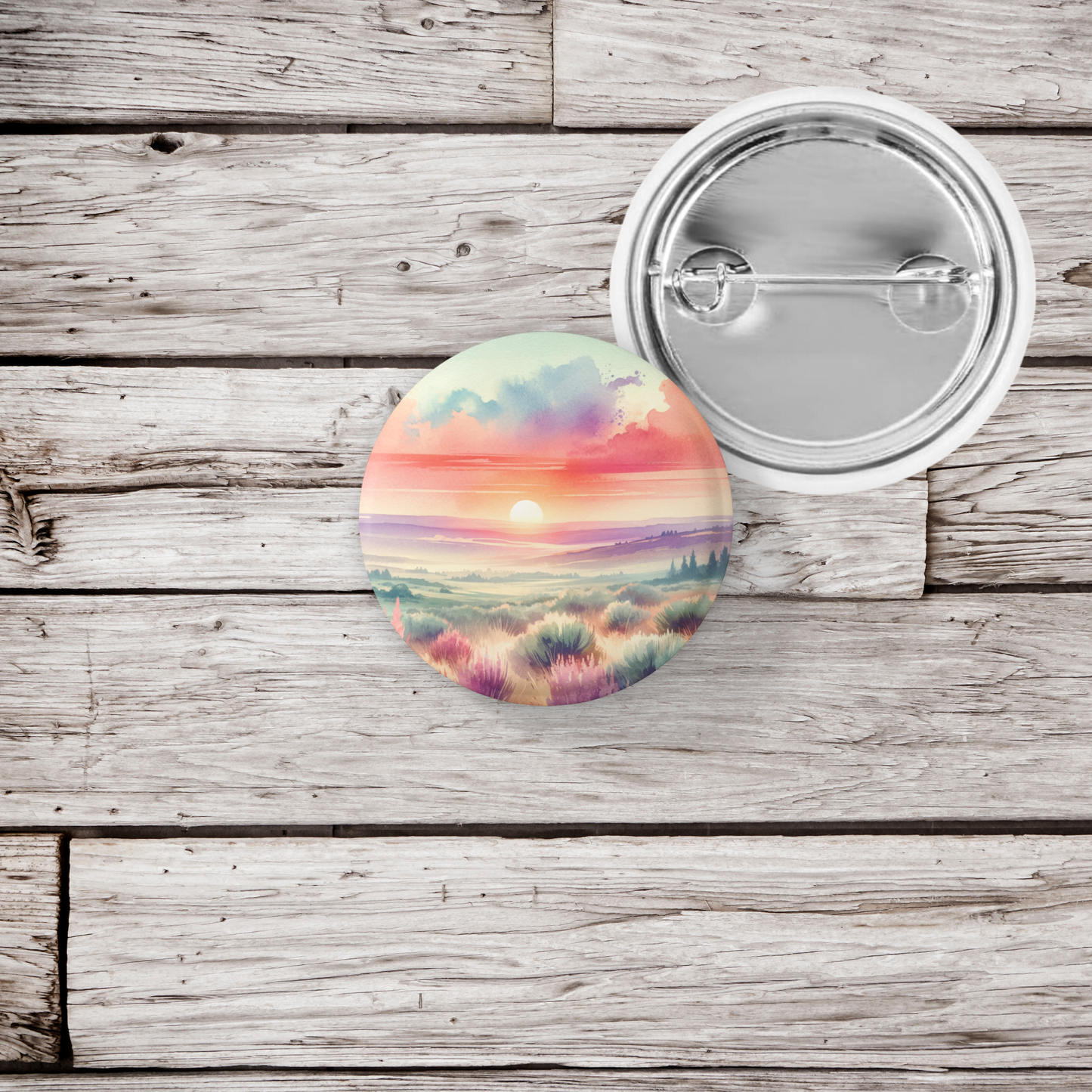 Southwest Desert 5 Pin Pin Back Button, Magnet, Keychain