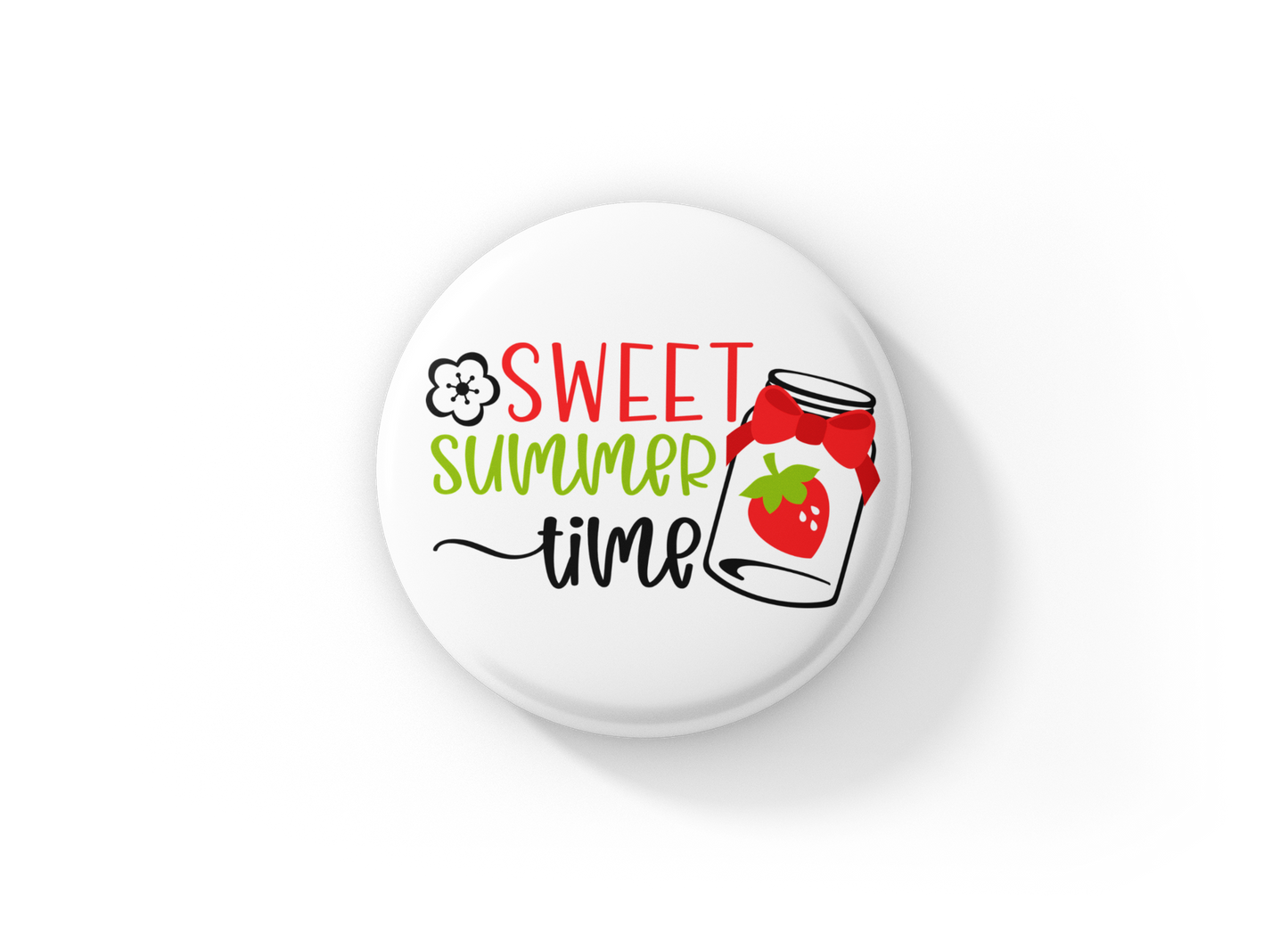Sweet Summer Time Pin Back Button, Magnet, Keychain