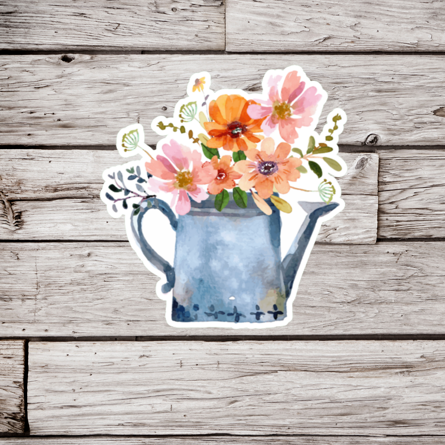 Floral Watering Can Sticker