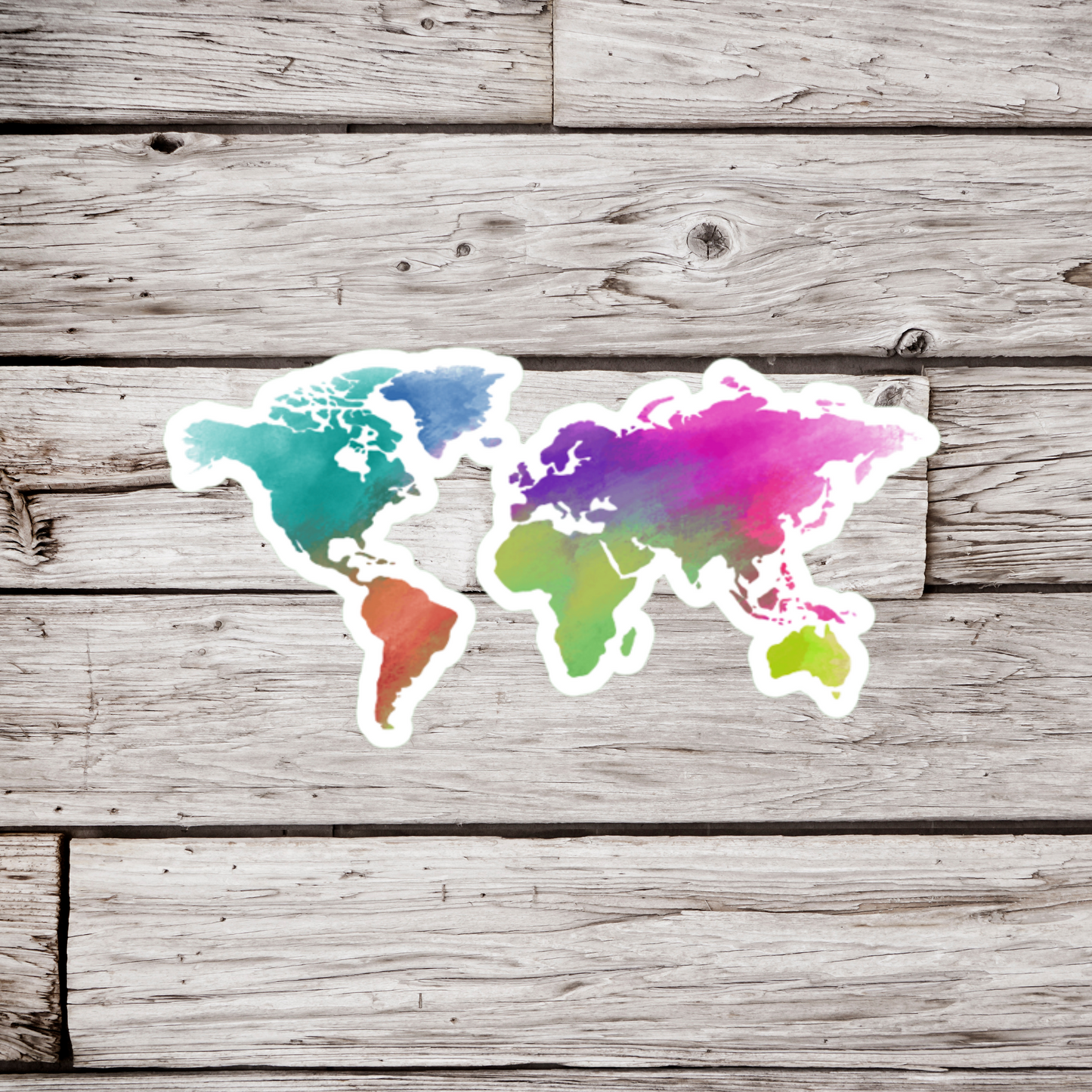 World Map Sticker