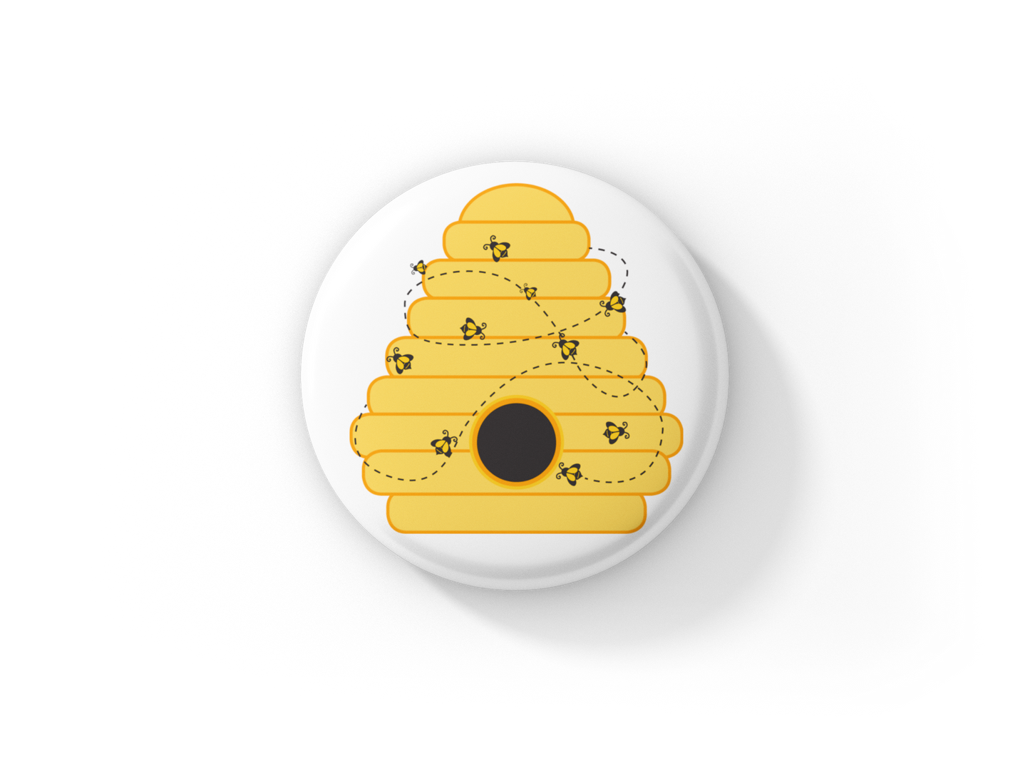 Bee Hive Pin Back Button, Magnet, Keychain