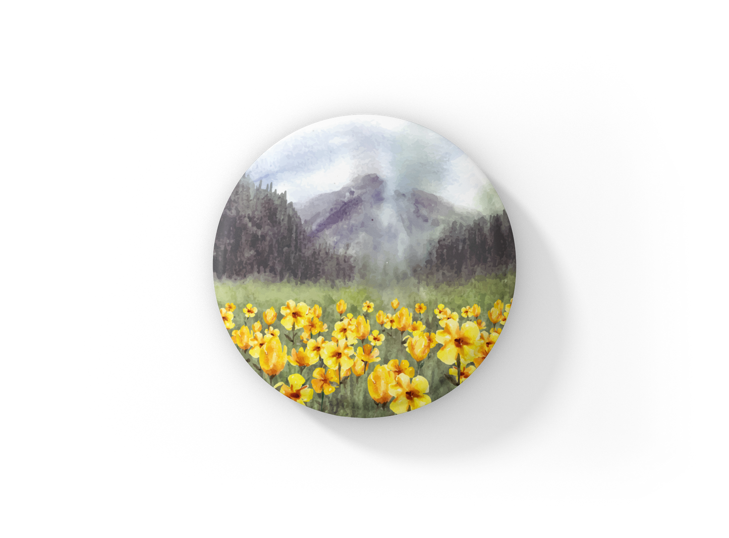 Wildflower Field 2 Pin Pin Back Button, Magnet, Keychain
