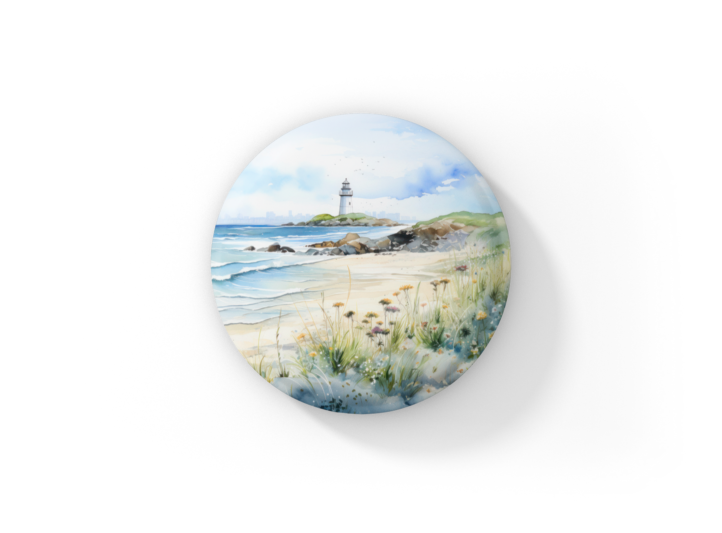 Costal Beach 5 Pin Back Button, Magnet, Keychain