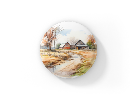 Farm 3 Pin Back Button, Magnet, Keychain