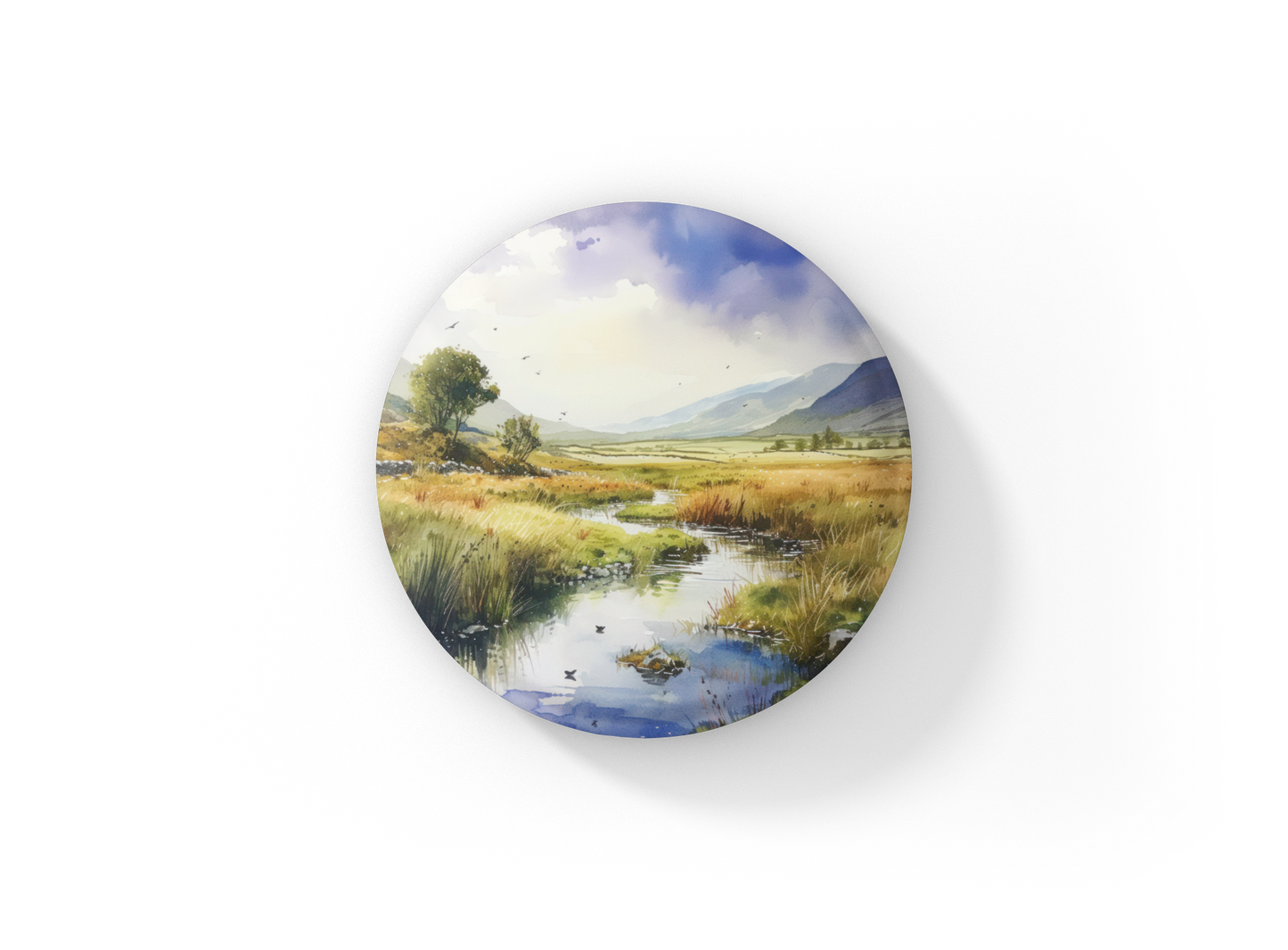 Irish Landscape 3 Pin Pin Back Button, Magnet, Keychain