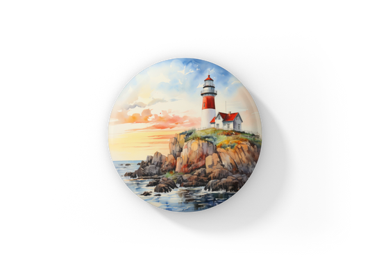 Lighthouse 5 Pin Back Button, Magnet, Keychain