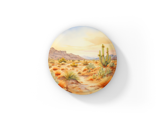 Desert Landscape 6 Pin Back Button, Magnet, Keychain