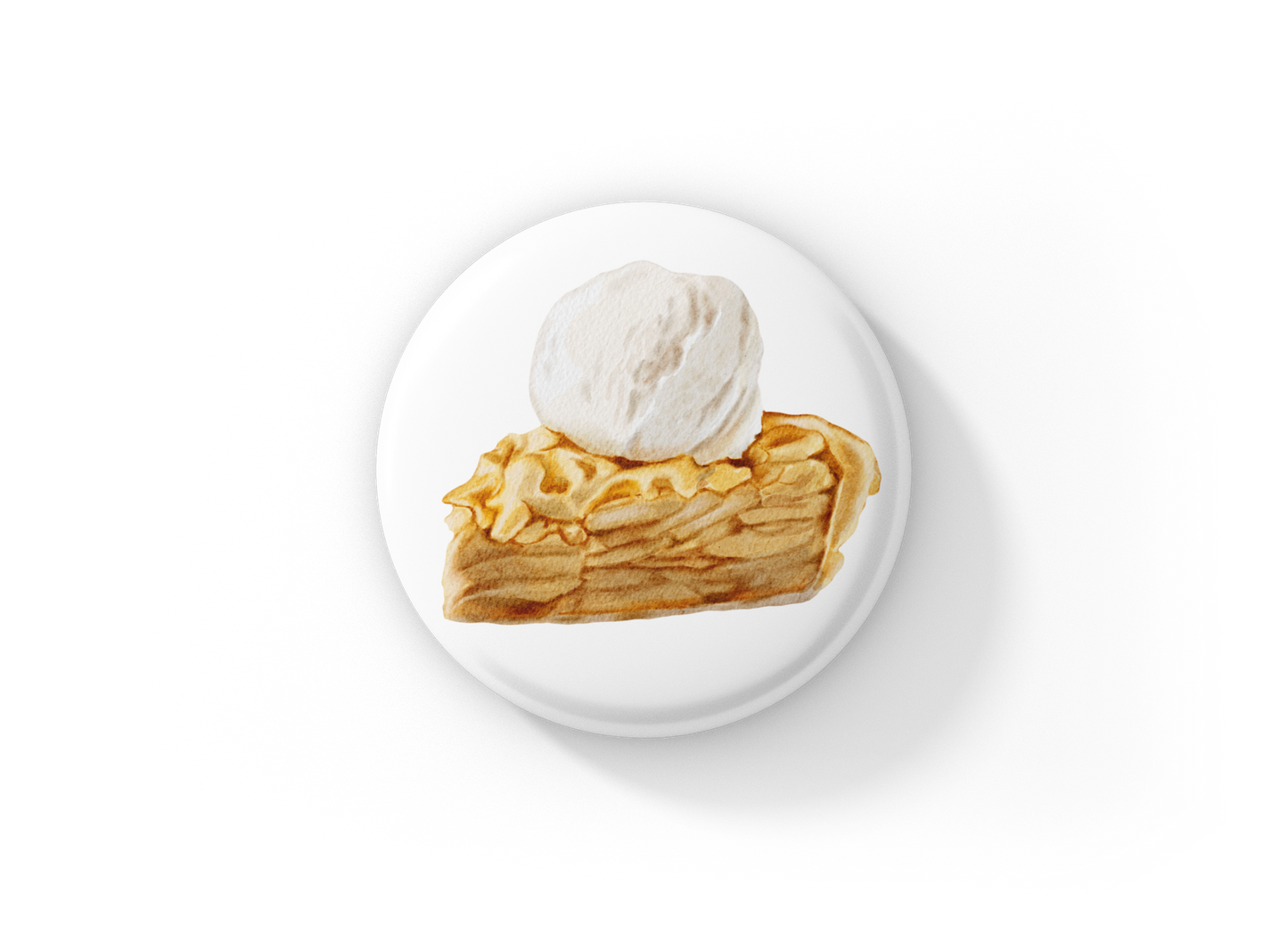 Apple Pie Pin Back Button, Magnet, Keychain