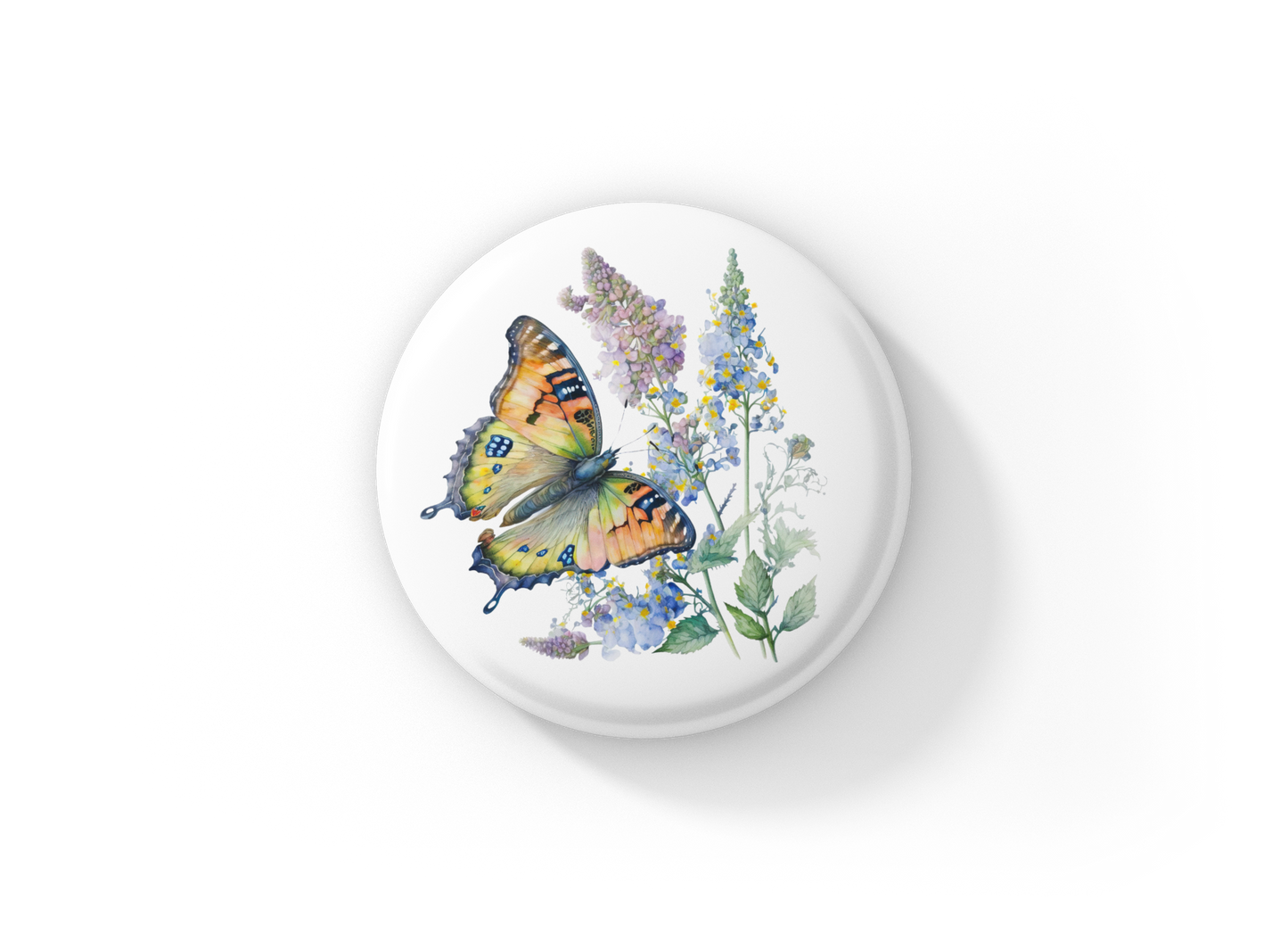 Butterfly Moth Pin Back Button, Magnet, Keychain