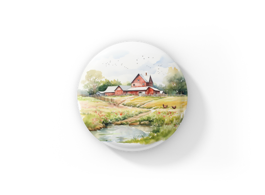 Farm 6 Pin Back Button, Magnet, Keychain
