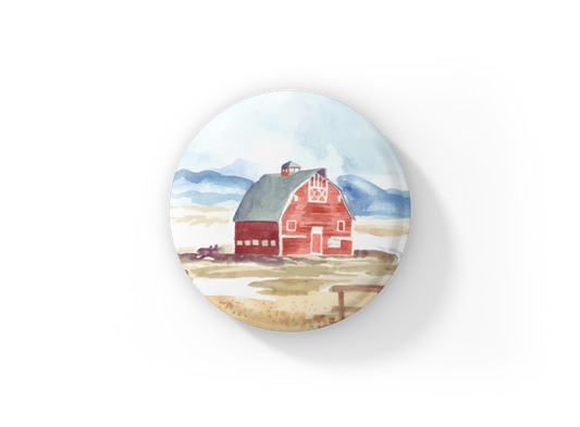 Barn Pin Back Button, Magnet, Keychain