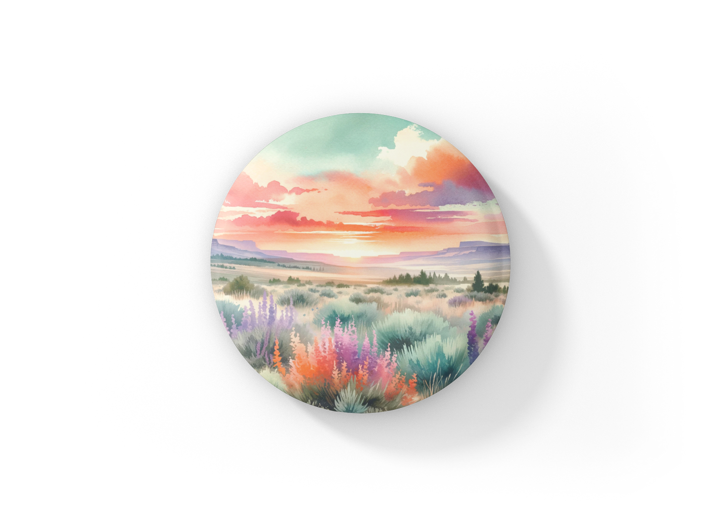 Southwest Desert 3 Pin Pin Back Button, Magnet, Keychain