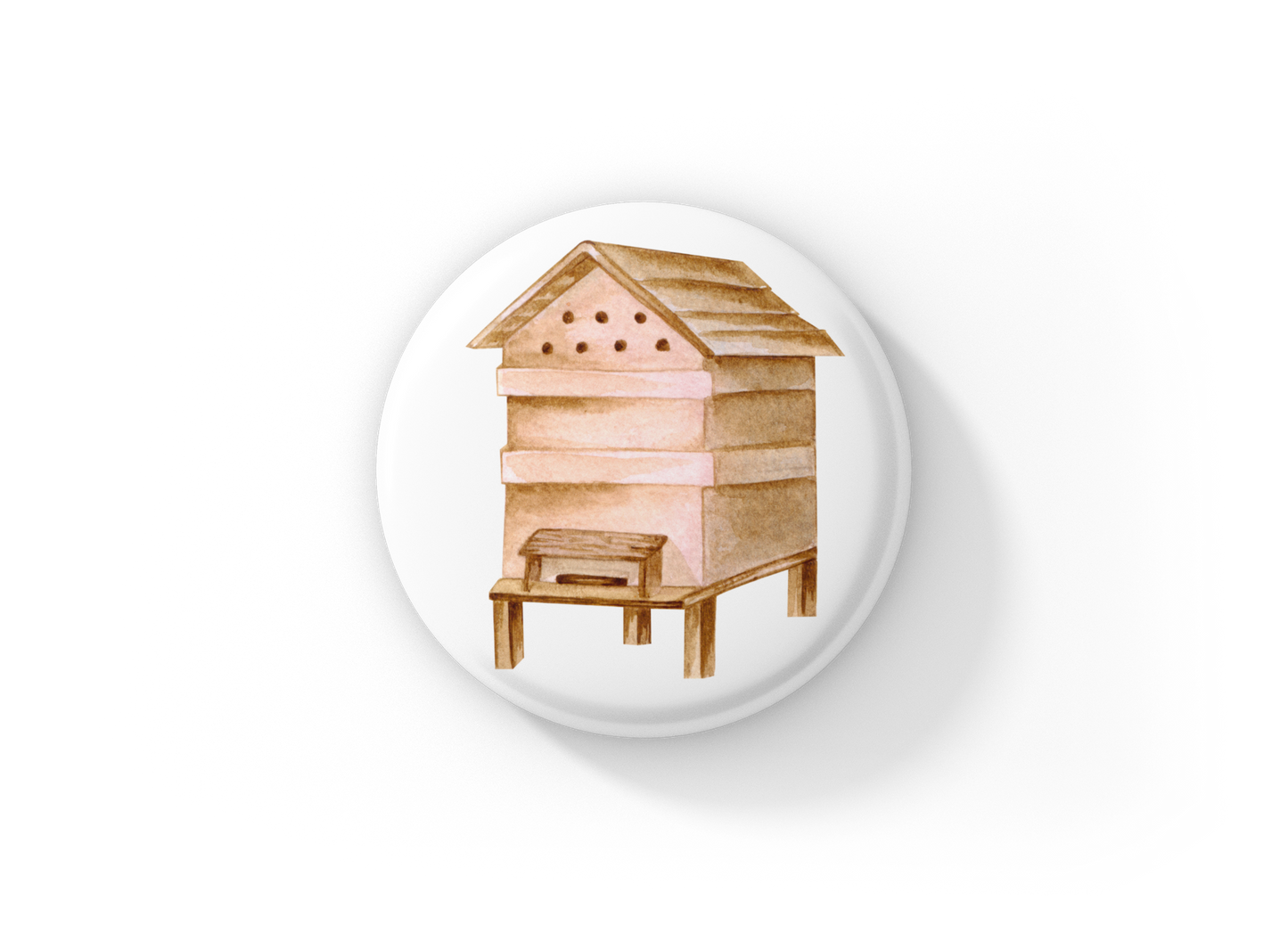 Bee Hive Pin Back Button, Magnet, Keychain