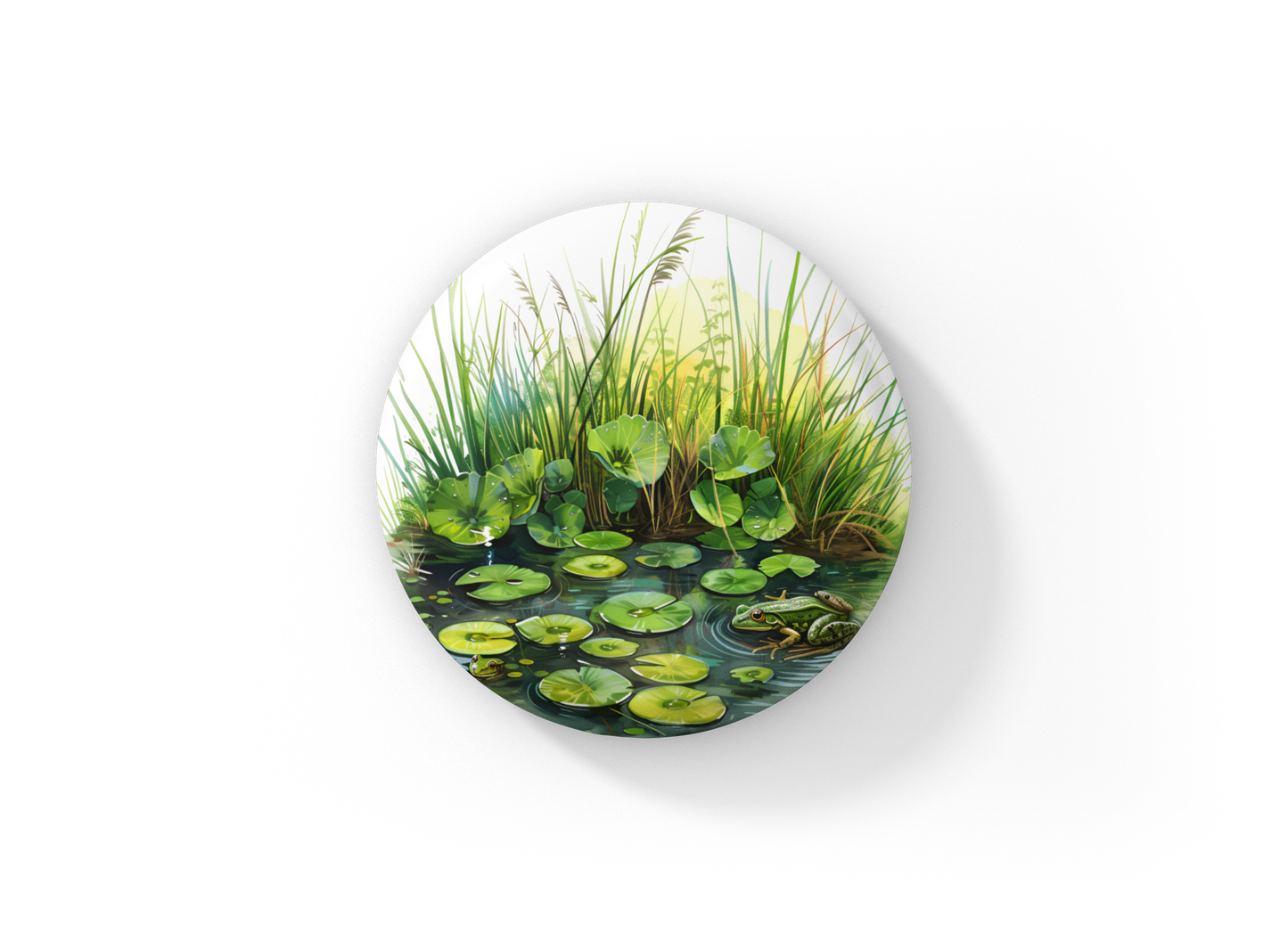 Frog Pond Pin Back Button, Magnet, Keychain