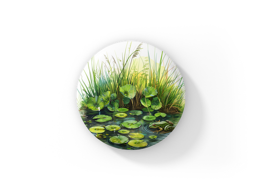 Frog Pond Pin Back Button, Magnet, Keychain