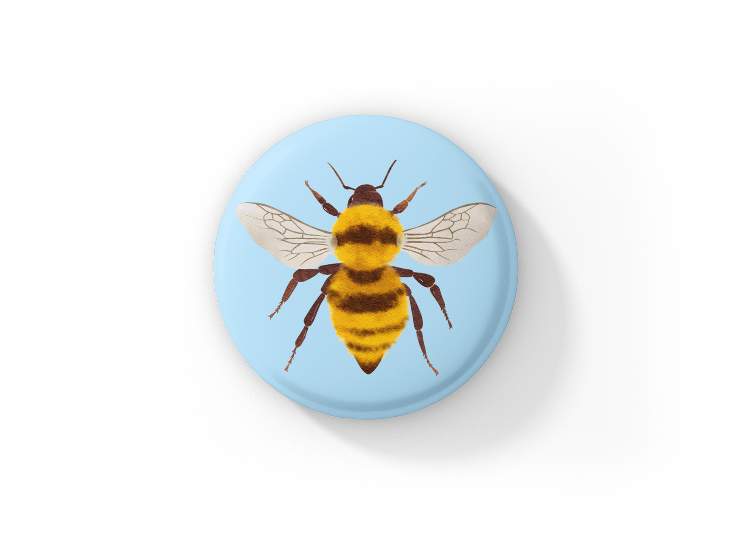 Honey Bee Pin Back Button, Magnet, Keychain