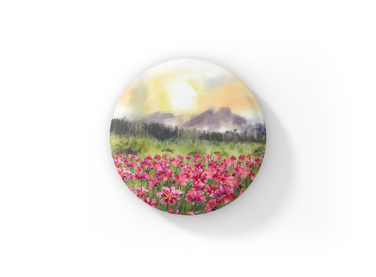 Wildflower Field 1 Pin Pin Back Button, Magnet, Keychain
