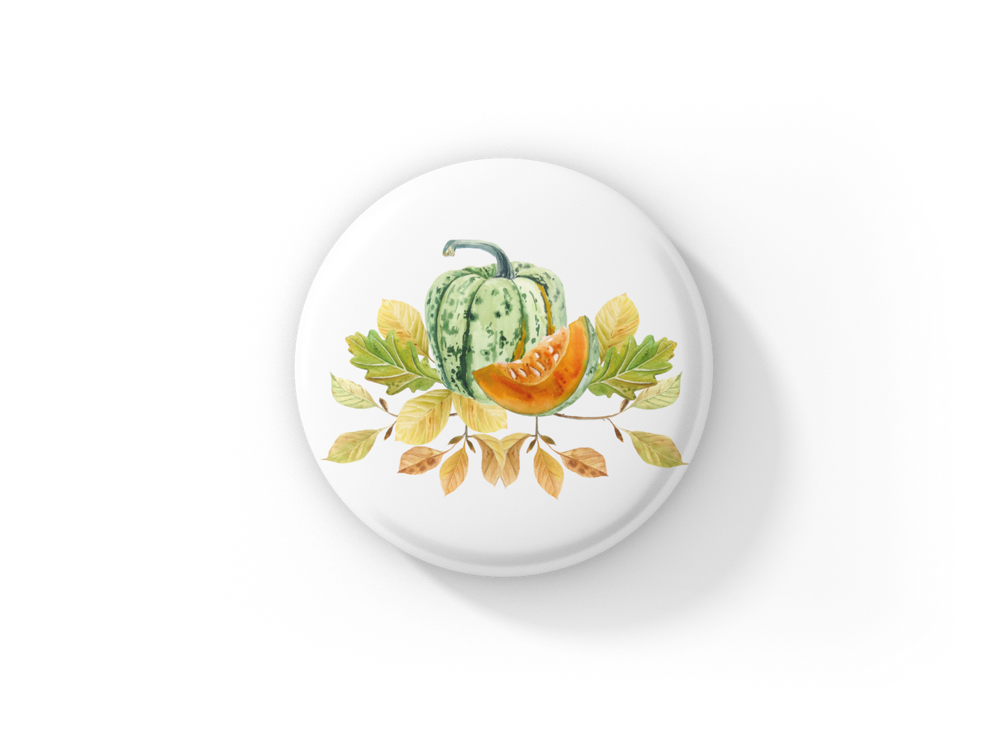 Fall Gourd Pin Back Button, Magnet, Keychain