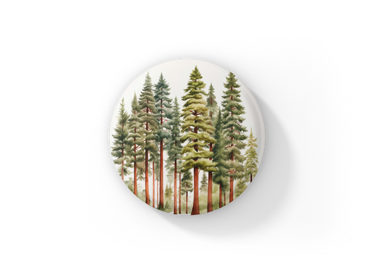 Redwood Forest 1 Pin Back Button, Magnet, Keychain
