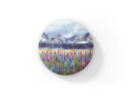 Wildflower Field 5 Pin Pin Back Button, Magnet, Keychain