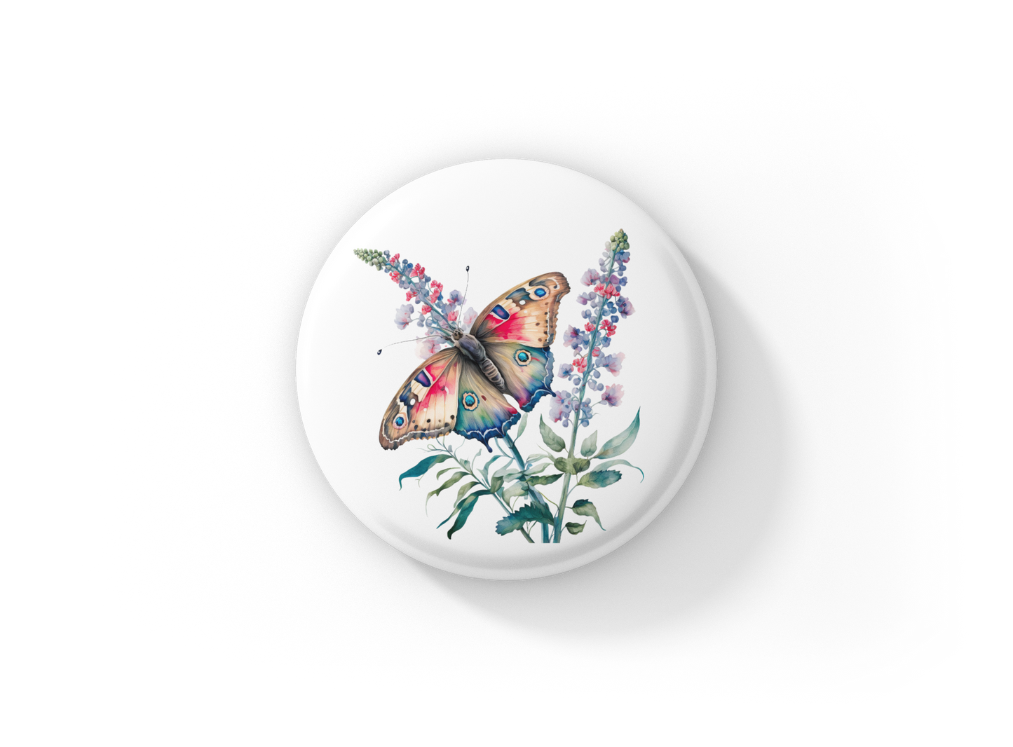 Butterfly Moth Pin Back Button, Magnet, Keychain